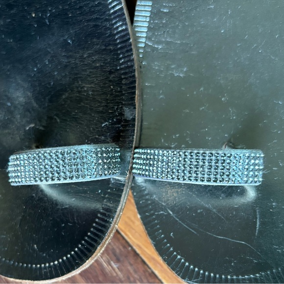 PEDRO GARCIA  Zarina Swarovski Crystal Satin Toe Ring Sandals - Picture 6 of 16